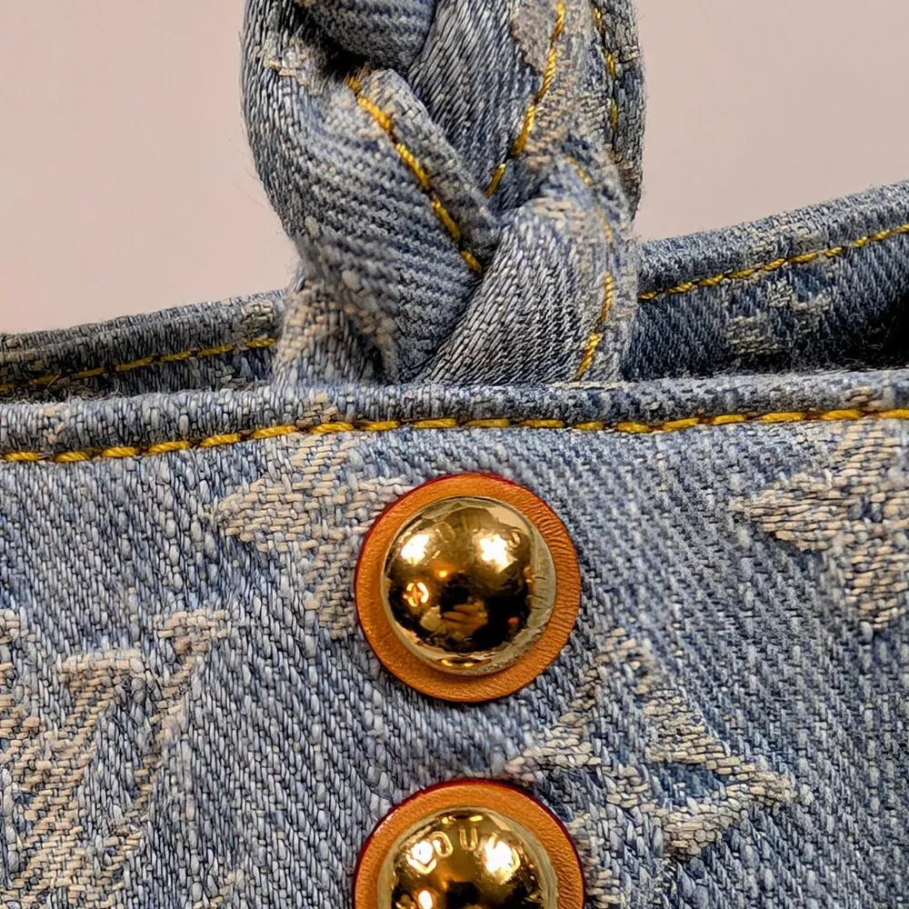 Louis Vuitton "Sky Denim" Jacquard Denim OnTheGo PM Tote Bag - Picture 7 of 15